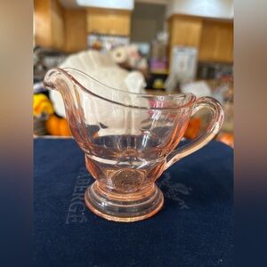 NEW MARTINSVILLE Vintage Depression Glass Moondrop Pink Creamer
